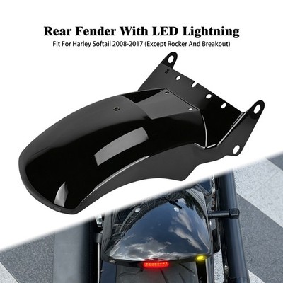 Hinten Kurzen Fender w/ Bremse Blinker LED Licht Für Harley Softail FLS 08-17