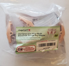 Maymom, 2nd Generation Wide Mouth Breastmilk Storage Bag Adapter, New Sealed