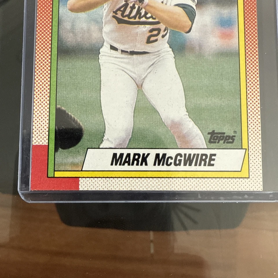 1990 Topps - Mark McGwire #690 карта ошибок Ghost People почти как новая - Изображение 3 из 4