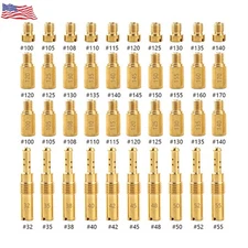 10Pc Slow Pilot Jet & 30Pc Carburetor Main Jet kit for Keihin PWK OKO Carb Honda