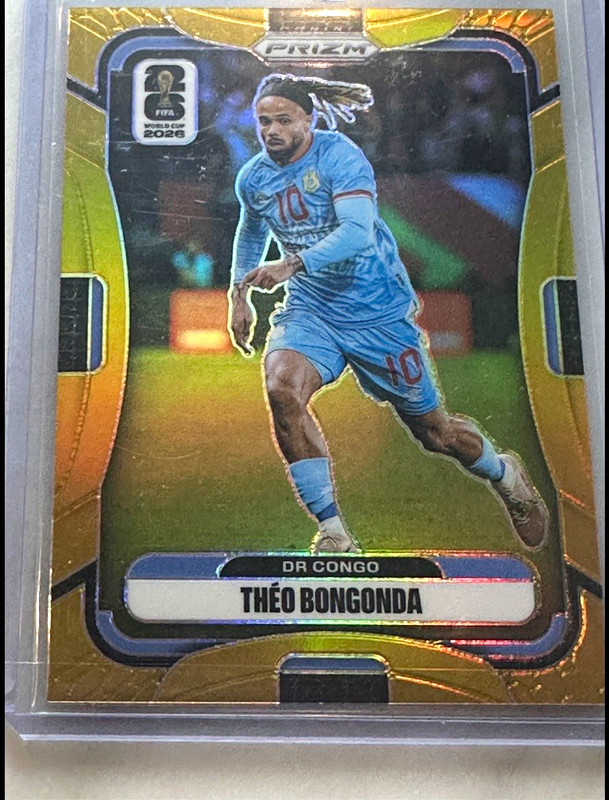 2026 Panini Prizm FIFA World Cup Theo Bongonda True Gold /10 #468 DR Congo HOT
