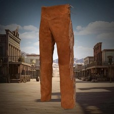 Handmade Suede Fringe Leather Pants crafted for those who love authentic vintage