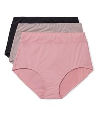 Warners Blissful Benefits Comfort Waistband Microfiber Brief 3 Pack Sz L No Tag