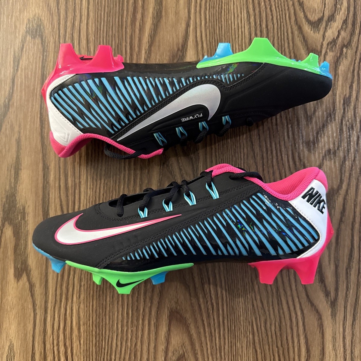 Size 10 Nike Vapor Edge 360 VC 'Black Teal Pink' Football Cleats