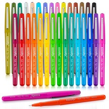 30 Colors Felt Tip Pens, 30 Pack, 0.7mm Premium Medium Fine Point, Felt Tip M...