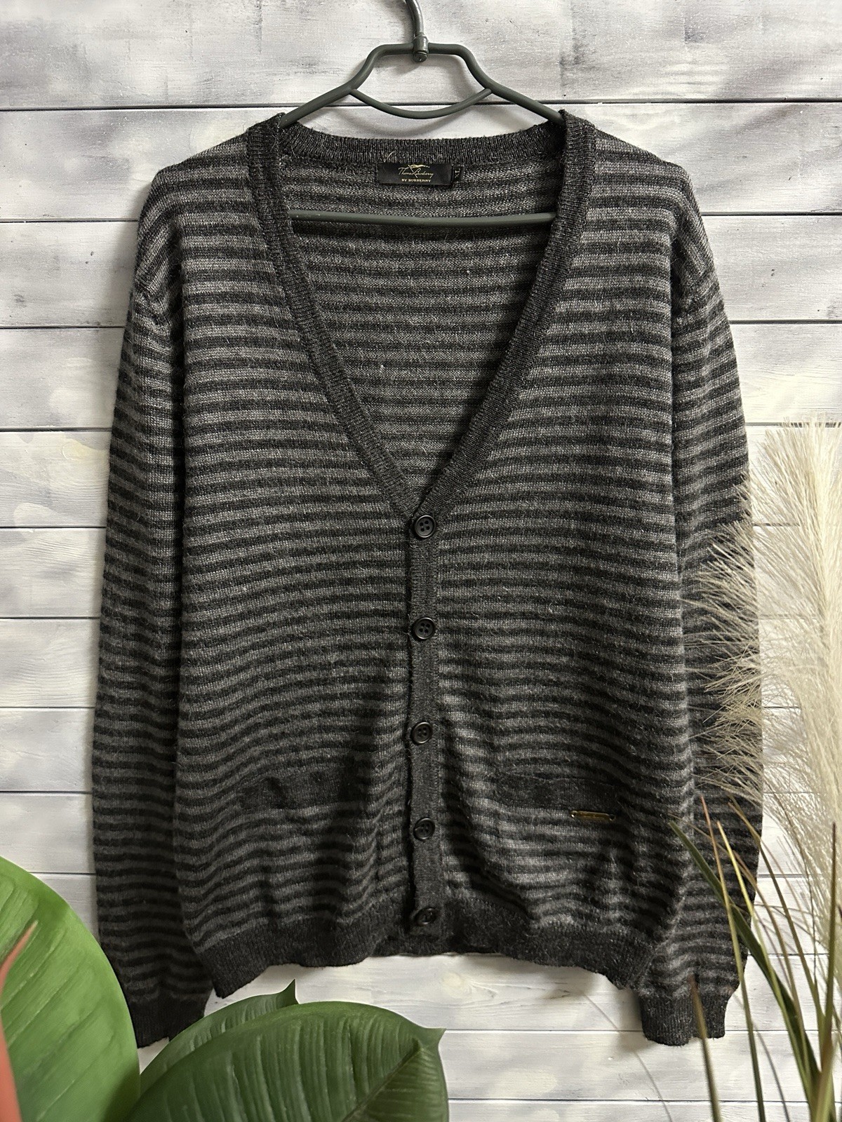 Rare Luxury Cardigan Burberry Thomas 30percent Mohair Vintage