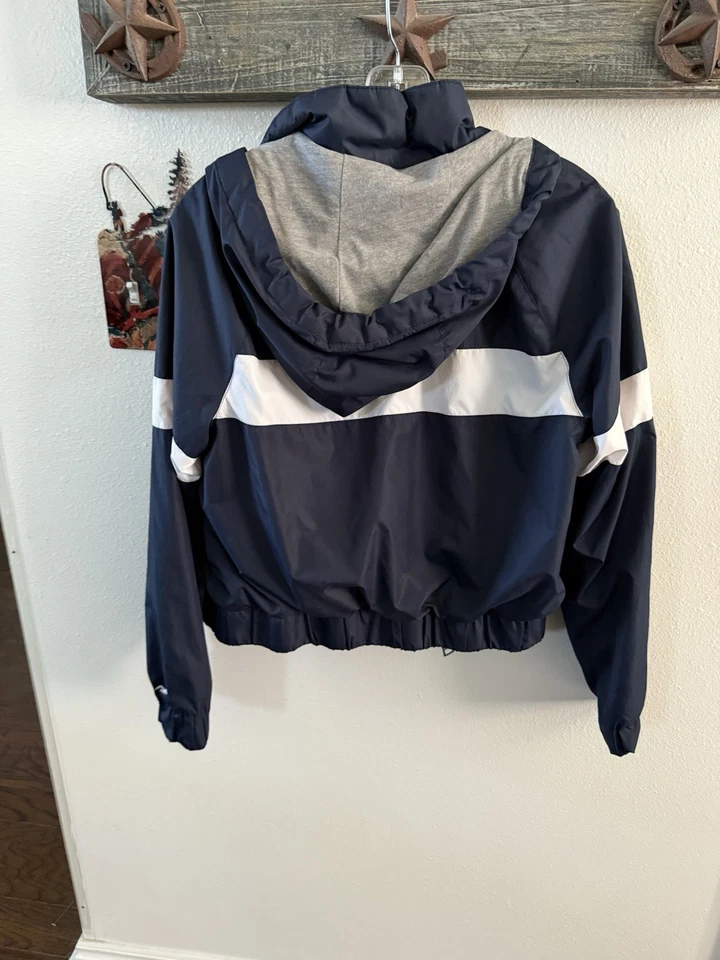 Женская ветровка в полоску темно-синяя и белая с подкладкой размер маленький - Изображение 4 из 4