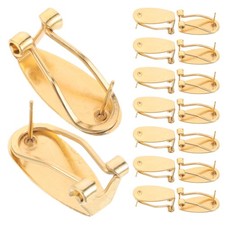 50 Pcs Earring Flat Backs Findings Clip-on Kit for Making Earrings Post