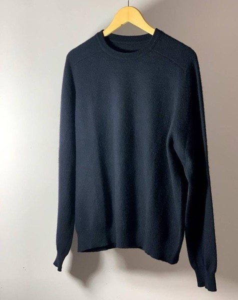 Men Cashmere Sweater Black Cashmere 40 /L / 48
