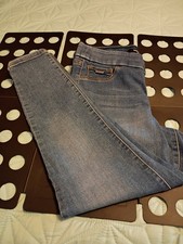 Women's Nine West Heidi Pull-On Skinny Crop Stretch Jeans Jeggings Light Wash 6