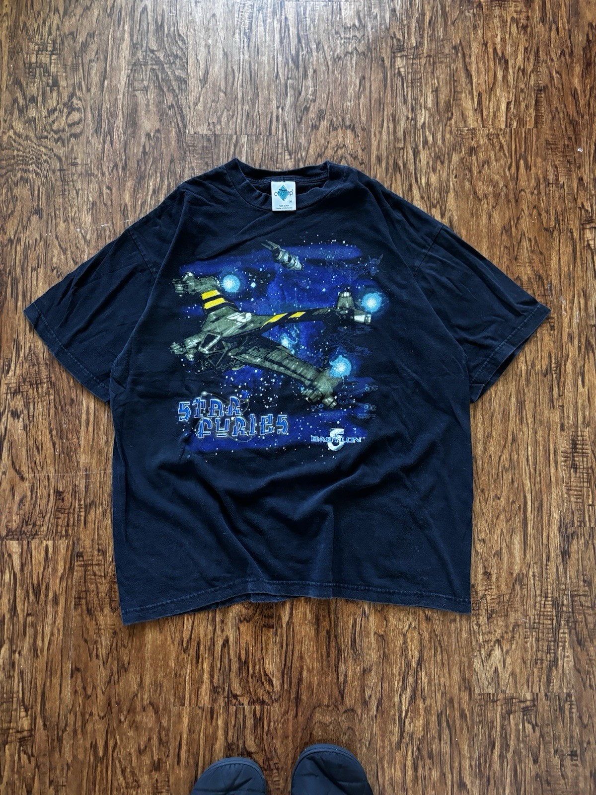 Vtg 1990s Men’s Star Trek T-shirt Size XL Black Single Stitch