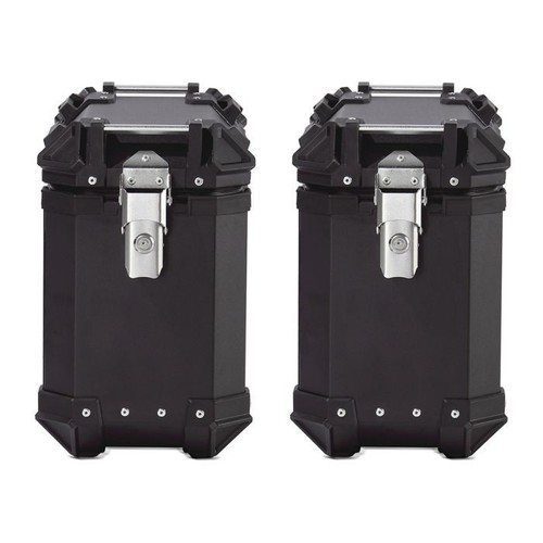 BLACK ADVENTURE PANNIERS FOR ROYAL ENFIELD HIMALAYAN 450 FITS 1990276 - Picture 4 of 7