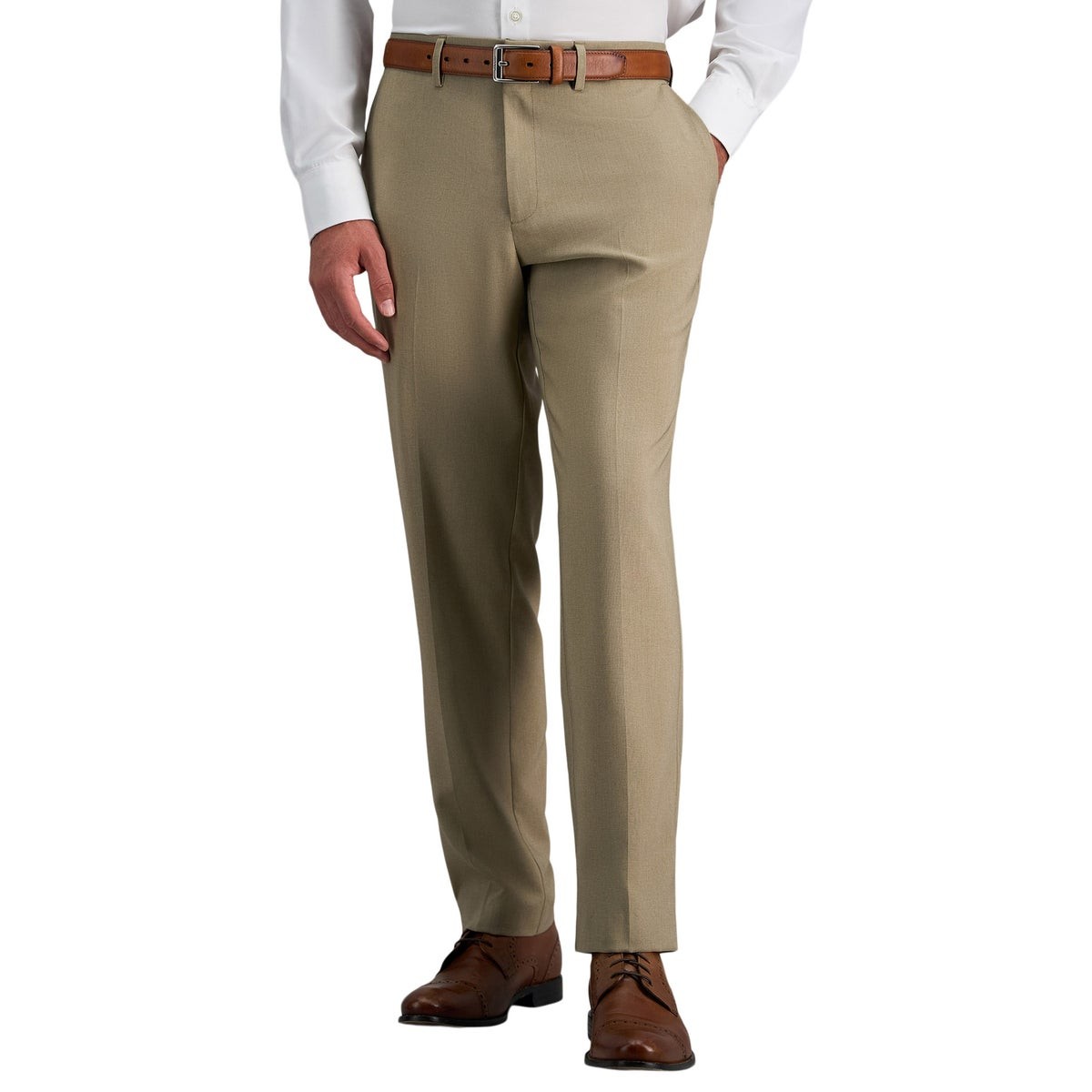 haggar brown dress pants Men's Performance Superflex Stretch Waistband New Sizes 30-42 Haggar Men’s Premier Modern