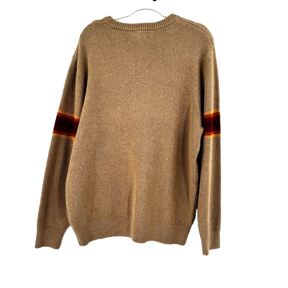 Pendleton Mission Trails Crew Neck Sweater Men's Large Brown Aztec Cowboy NEW - Image 3 of 4