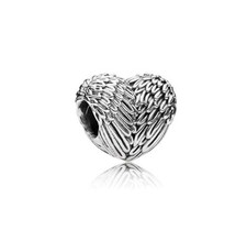 Love Heart Angel Wing Bead Charm fits Moments Bracelets Women Jesus Birt