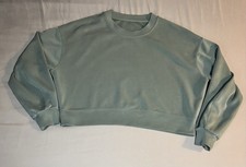 Lululemon Softstreme Perfectly Oversized Cropped Crew Sweatshirt Size 8 Forest