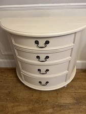 Laura Ashley Clifton Demi Lune Four Draw In Ivory