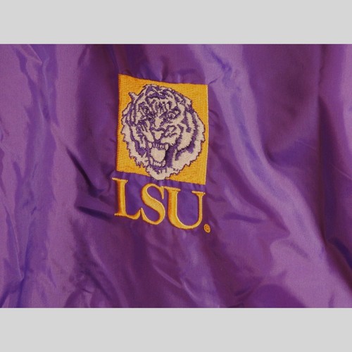 LSU Purple Jacket Gold Fleece Lined Starter Embroidery Gold Accents Sz L - Picture 4 of 9