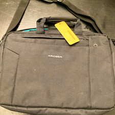 Kroser Urban Style Black Padded Polyester 15in Laptop Shoulder/Messenger Bag