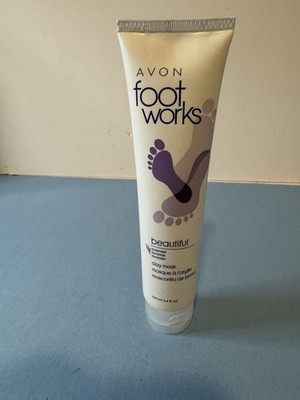Avon Foot Works Beautiful LAVENDER Overnight Cream, Clay Mask 3.4 oz