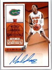 2015 Panini Contenders Draft Ticket Auto Red Foil #128 Michael Frazier II