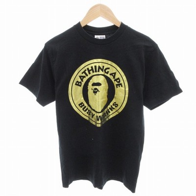 A BATHING APE BABY MILO Logo Tshirt Black Short Sleeve M Used