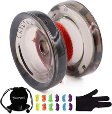 Professional Responsive Yo-Yo K2 – Trick Yo-Yo Set with 12 Strings, Bag & Glove 