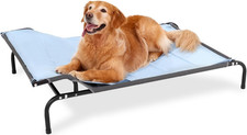 Elevated Dog Bed with Headrest for Large Dogs  Waterproof Raised Dog Cot for Ou