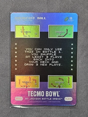 Tecmo Bowl Bo Jackson Battle Arena Breakfast Ball Foil BPL11 SSP