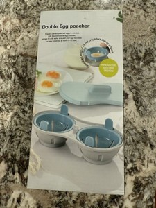 Double Egg Poacher Microwave Cooker BPA Free Dishwasher Safe New in Box