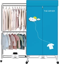 Portable Dryer, 110V 1000W Electric  Dryer Machine, Double Layer Stackable, Stai