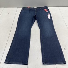 Signature By Levi Strauss Mid-Rise Bootcut Jeans Womens 20W Plus Blue Wash Denim
