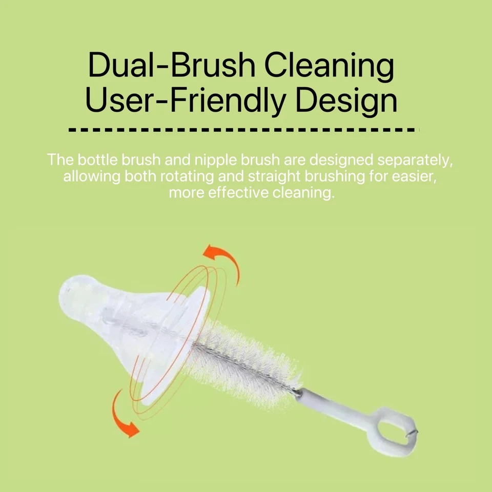 Escova de náilon para mamadeira e mamilo Pigeon Baby – rotação 360° - Imagem 4 de 4
