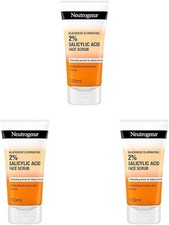 Image of Neutrogena Blackhead Eliminating Facial Scrub, Clear, 150 ml (Pack of 3)