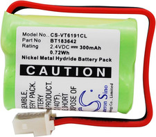High Capacity 300Mah Ni-Mh Replacement Battery for V Tech LS6005, LS6191, LS619