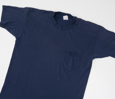 True VTG 70s 80s Made In USA Selvedge Pocket T-Shirt Mens Size XL Single Stitch