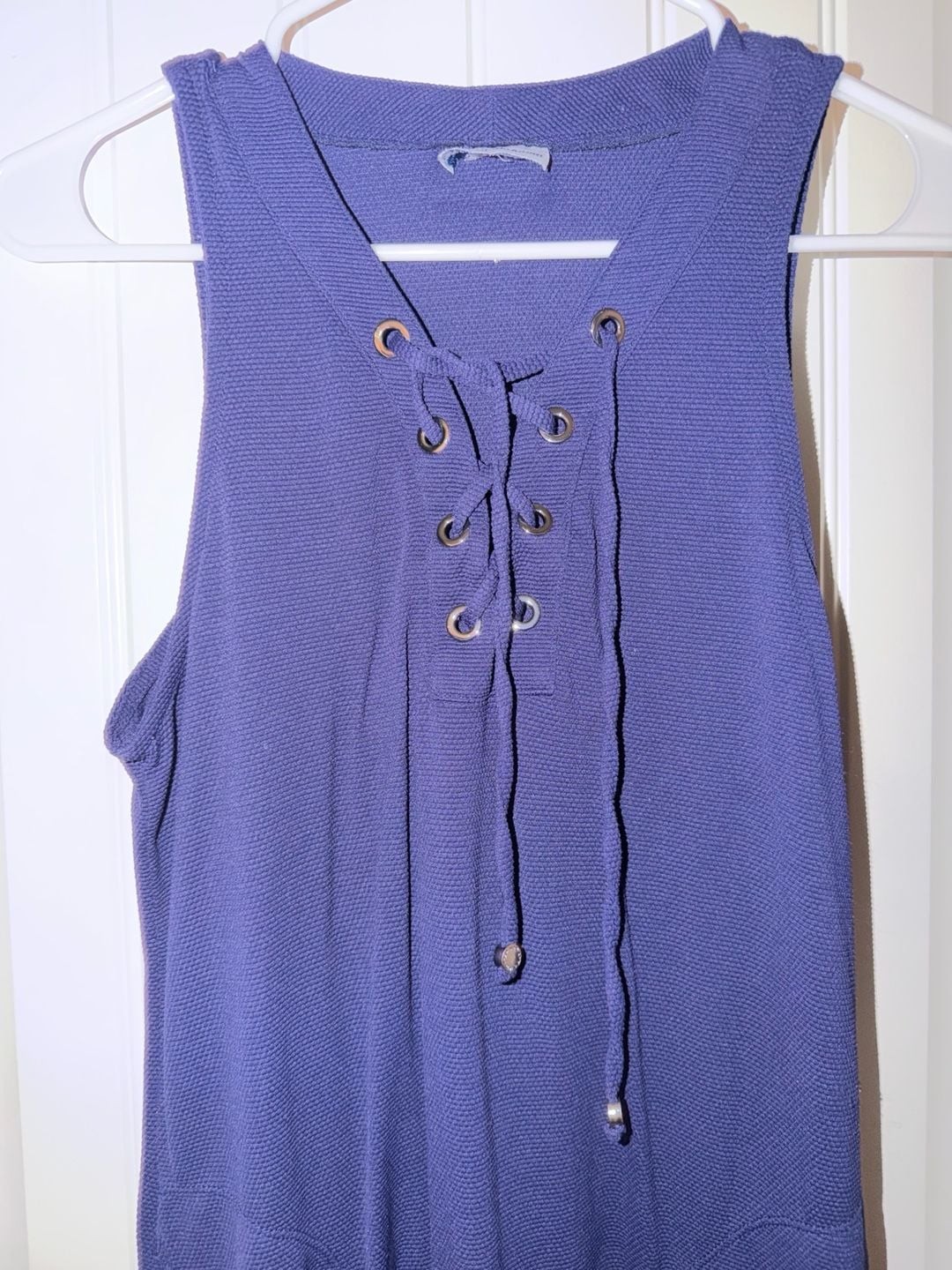Tommy Bahama Navy Sleeveless Lace-Up Mini Tank Dress, photo 2