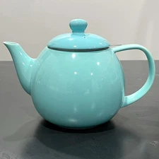 Sweese Turquoise Porcelain Teapot 27oz w/ Infuser for Loose Leaf & Blooming Tea