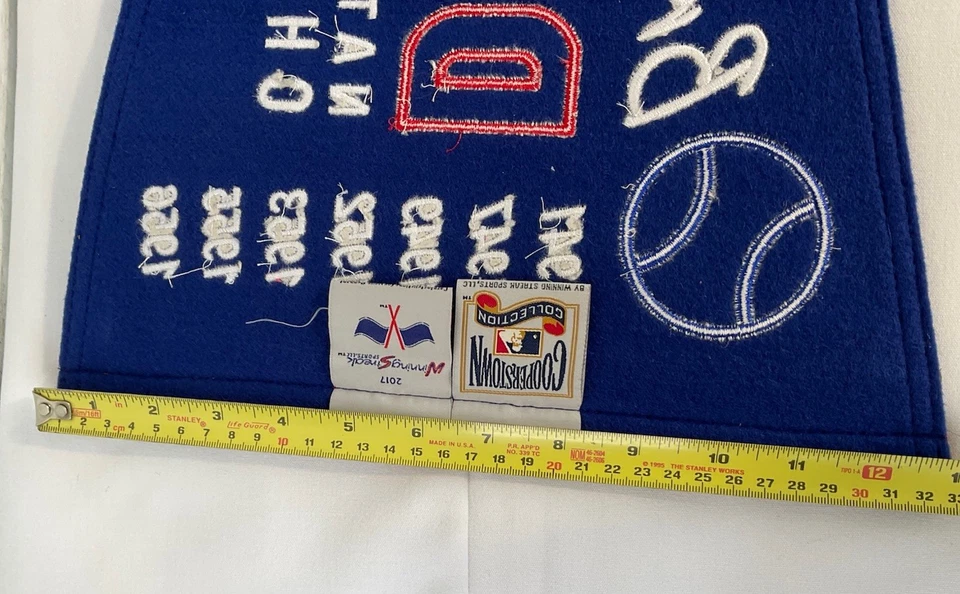 Banderín de lana bordado con racha ganadora de béisbol de los Brooklyn Dodgers MLB Foto 4 de 4