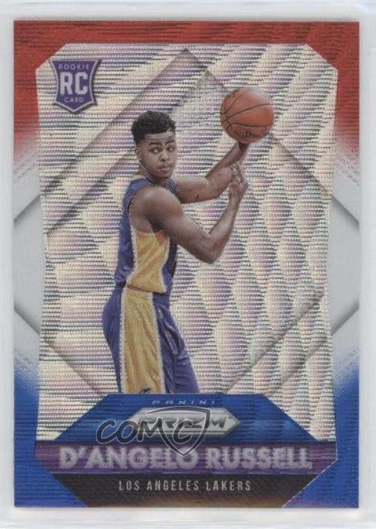 2015-16 Panini Prizm Rookies Red White & Blue Prizm D'Angelo Russell #322 2ng