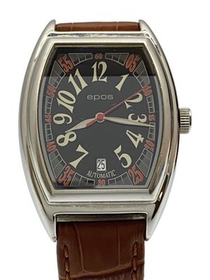 epos (Automatic) Leather Black Watch Excellent JAPAN
