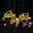 Fisher Price Vintage Little People Lift and Load Lumber Yard Forklift Plus Lot