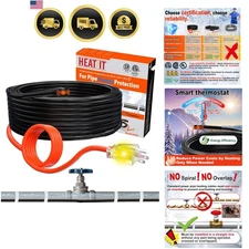 Water Pipe Heat Tape Prevent Freezing Easy Install All Weather 3 Ft