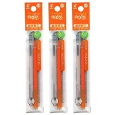 Pilot FriXion Ballpoint Pen Refill, 0.5mm, Orange, LFBKRF12EFO 1 Refill x 3 Pac
