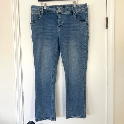 Hudson Women's Jeans size 10 Icy Blue Straight Leg Button Back Pocket H0524-01