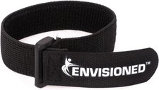 Reusable Cinch Straps 2" x 30" 6 Pack Black Strong Gripping Hook and Loop