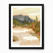 Cactus Desert Art Print Framed Wall Art Poster Canvas Print Picture