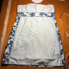 Mossimo Target Womens Reversible Hawaiian Floral Strapless Dress Blue XXL