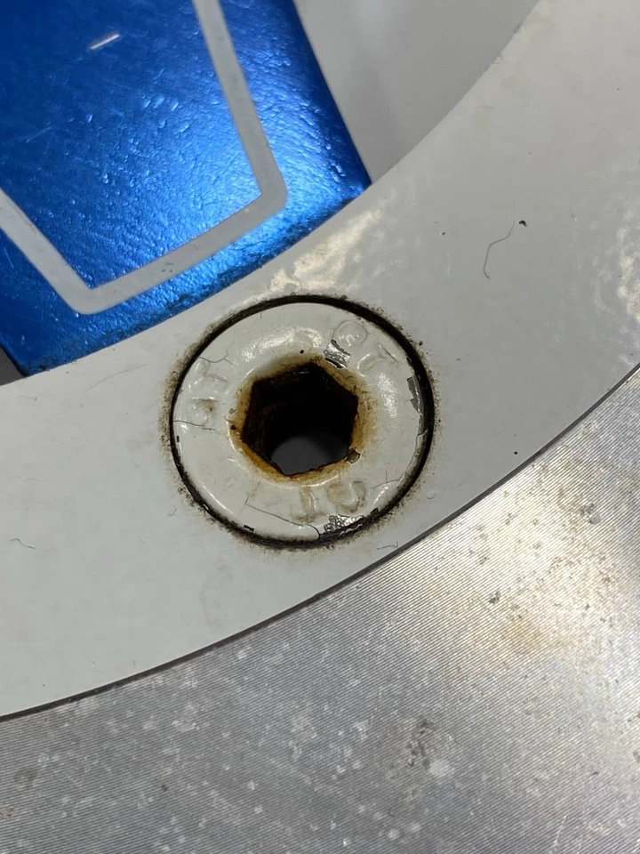 Roda dentada BMX old school GT parafusos de corrente branca Tioga CD Sugino azul MX Spider - Imagem 3 de 4