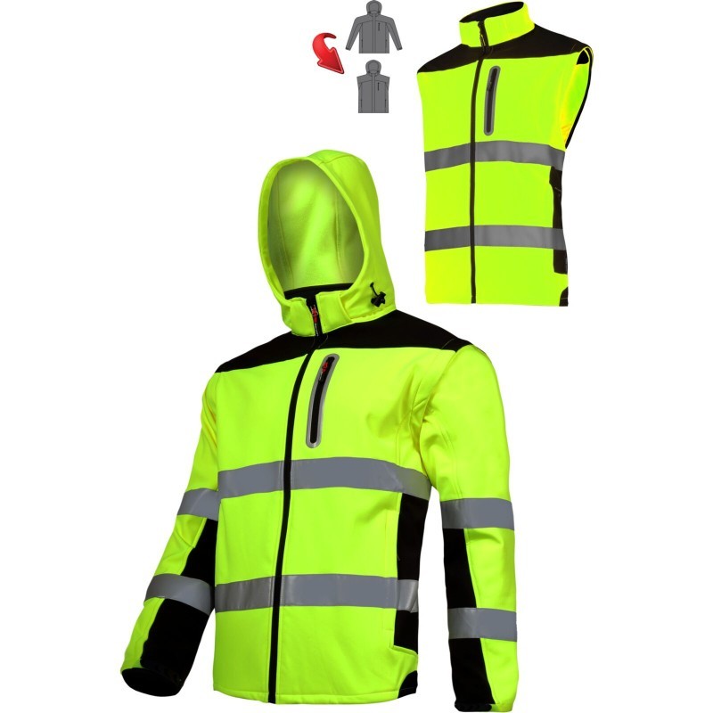 Giacca alta visibilità giacca professionale giacca softshell 2 in 1 L40919 SOFTSHELL giacca IMPERMEABILE